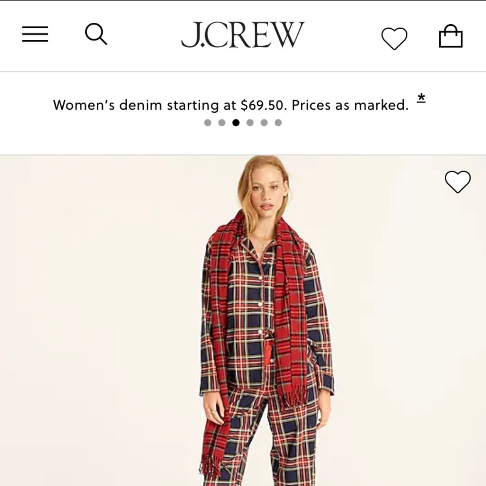 J.Crew Plaid PJ set